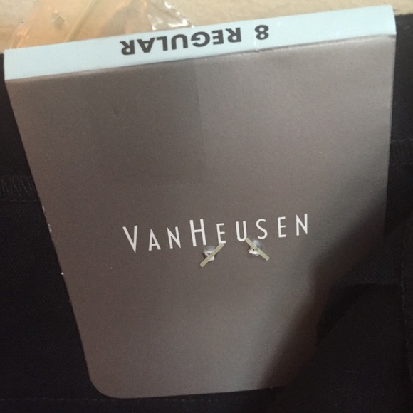 NWT Van Heusen Flare Leg Contour Waist Mid-Rise Stretch Pants Sz 8 - Picture 9 of 11